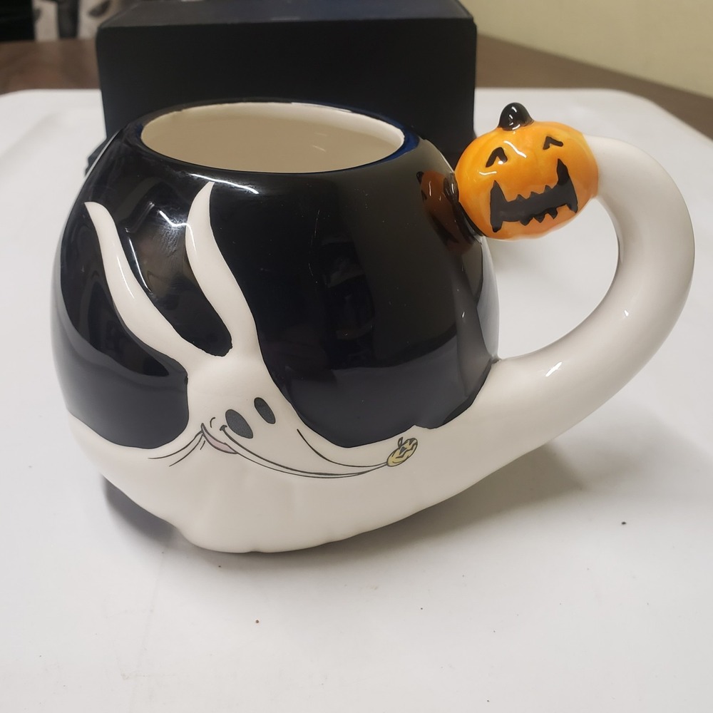 Disney Nightmare Before Christmas Zero Ghost Dog 3D Pumpkin Handle Ceramic Mug